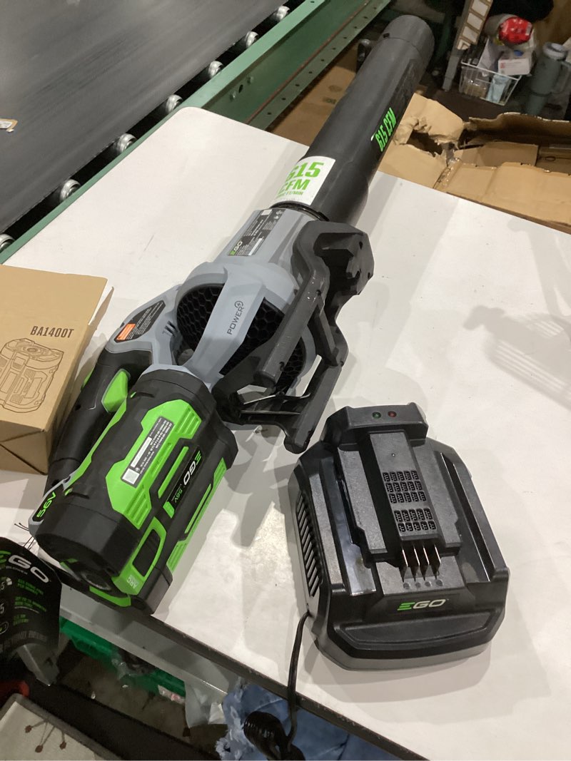 Condition photo showing Good Condition for ego power+ leaf blower, 650 cfm cordless electric, includes 56v 5.0ah battery and charger