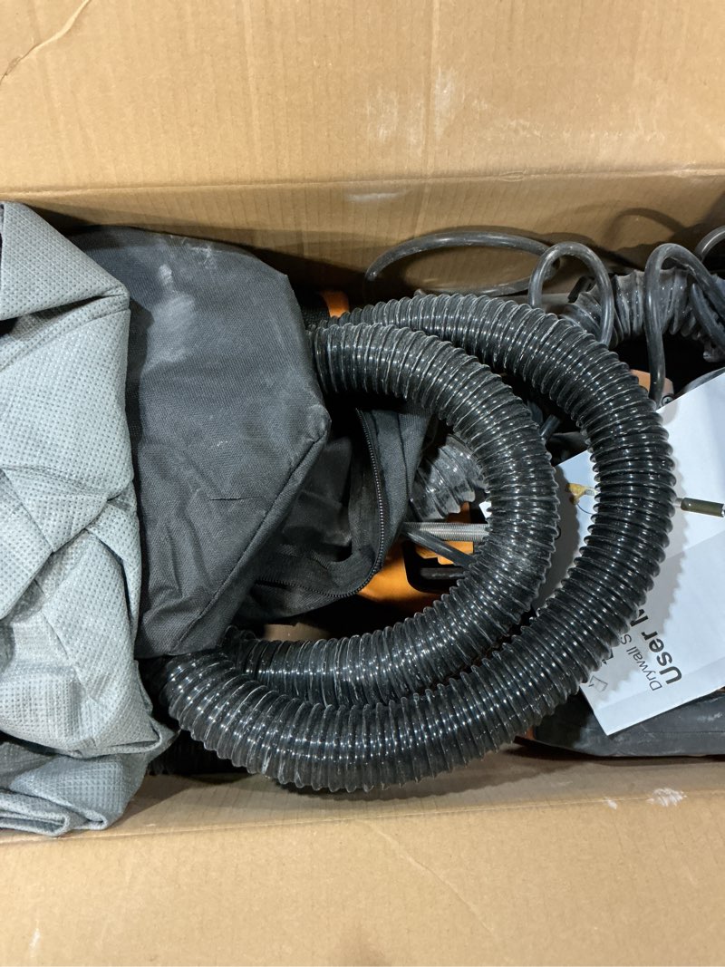 Condition photo showing As Is for GEVEELIFE Drywall Sander, 880W Popcorn Ceiling Removal Tool, Drywall Sander with Vacuum Dust Collector, 5 Variable Speed 1000-2100RPM, LED Light, Foldable & Extendable Handle, 12 Sanding Discs Orange