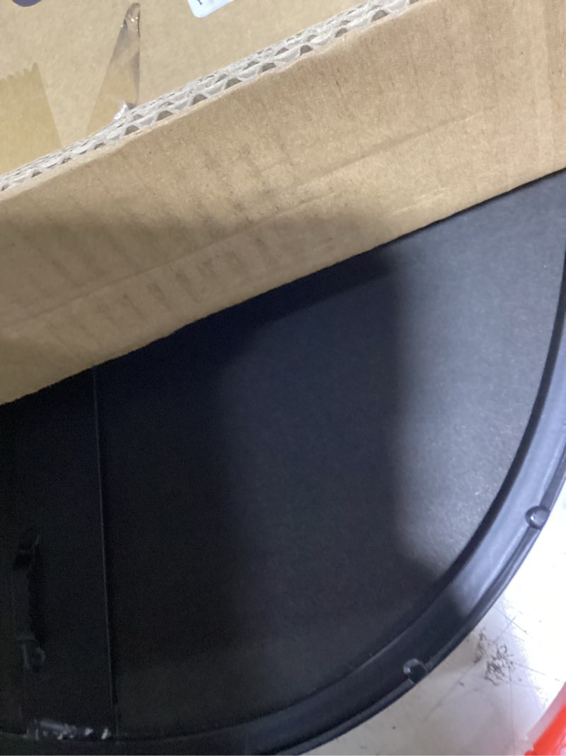 Condition photo showing Good Condition for elehume asymmetrical wall mirror for decor 17.5"*22.5", modern black framed wall mirror for living room bathroom bedroom entryway ele-stou-0066b mat black 22.5"l x 17.5"w