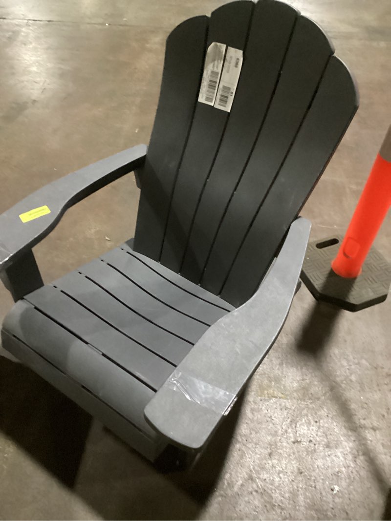 Condition photo showing Good Condition for polytrends laguna weather resistant outdoor patio folding adirondack chair gray poly synthetic fiber, plastic