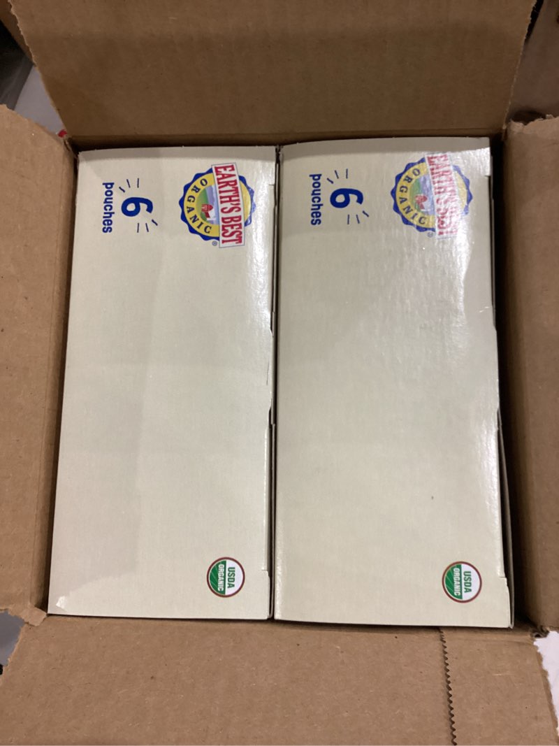 Condition photo showing New/Like New for Earth's Best Organic Baby Food Pouches, 6+ Months, Fruit and Grain Puree for Babies 6 Months and Up, Organic Sweet Potato, Banana, and Oat, 3.5 Ounce Resealable Pouch (Pack of 12) Sweet Potato Banana & Oat 3.5 Ounce (Pack of 12)