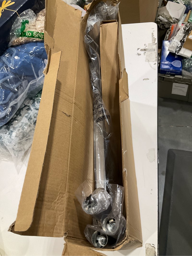 Condition photo showing As Is for Free Standing Towel Racks for Bathroom, 3 Tier Stainless Steel Bathroom Towel Rack, Towel Drying Rack Stand for Outdoor Poolside, Blanket Holder, Chrome, DECLUTTR