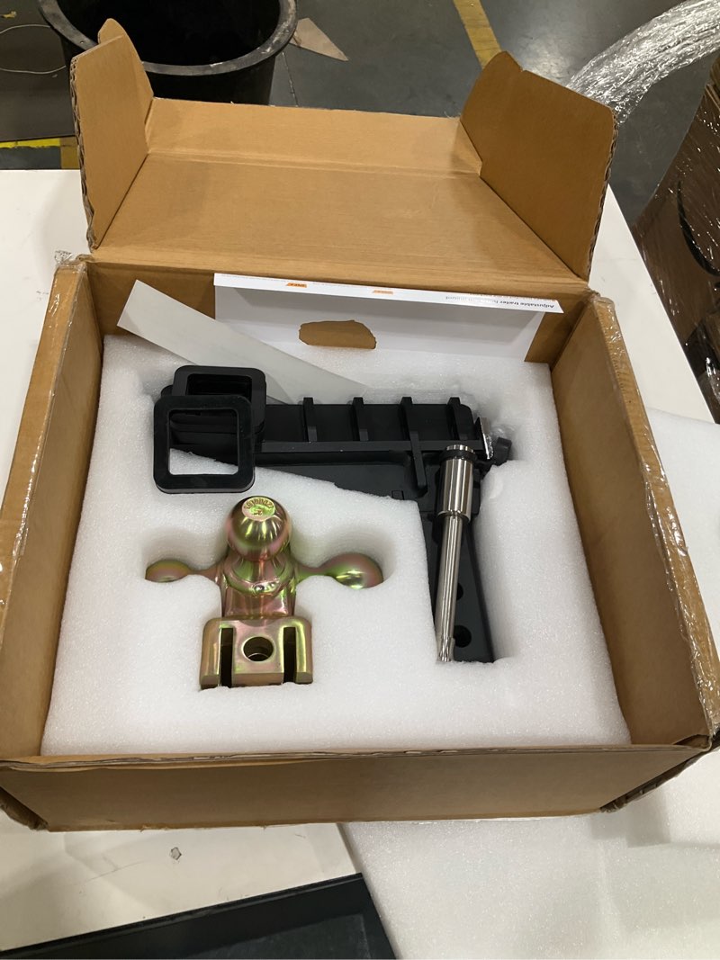 Condition photo showing Good Condition for locame adjustable trailer hitch, tri-ball(1-7/8'', 2'', 2-5/16''), fits 2 inch receiver, 6 inch drop hitch, 17000 lbs gtw, heavy duty trailer hitch for truck, gold, lc0080 2" 6drop-tri ball