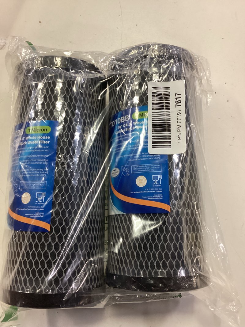 Condition photo showing New/Like New for ICEPURE 10"X4.5",1 Microns Whole House Sediment Activated Carbon Water Filter Compatible with Dupont WFHDC8001, EP Series,EPM Series, CB-BB-10, GE FXHTC, GXWH40L, GXWH35F, GNWH38S, CTO10BB,2PACK 10" x 4.5" (Activated Carbon) 2 Count (Pack of 1)