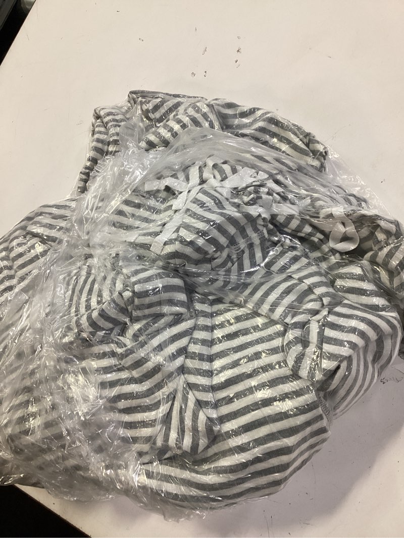 Condition photo showing Good Condition for quince organic blue white stripe bedding 
