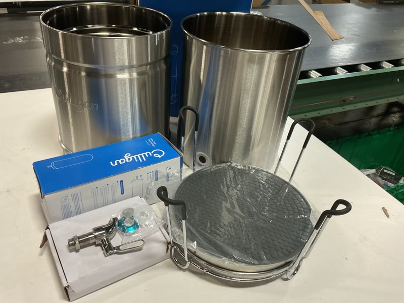 Condition photo showing Good Condition for Culligan MaxClear 3 Gallon Gravity Water Filter System, Polished Stainless-Steel Countertop Water Filter NSF/ANSI Certified to Reduce Microplastics, Lead & Total PFAS, with 1 Ceramic Filter Polished Finish 3 Gallons 1 Filter