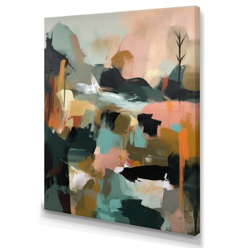 Green And Pink Transcending Reality - Abstract Painting Wall Decor
