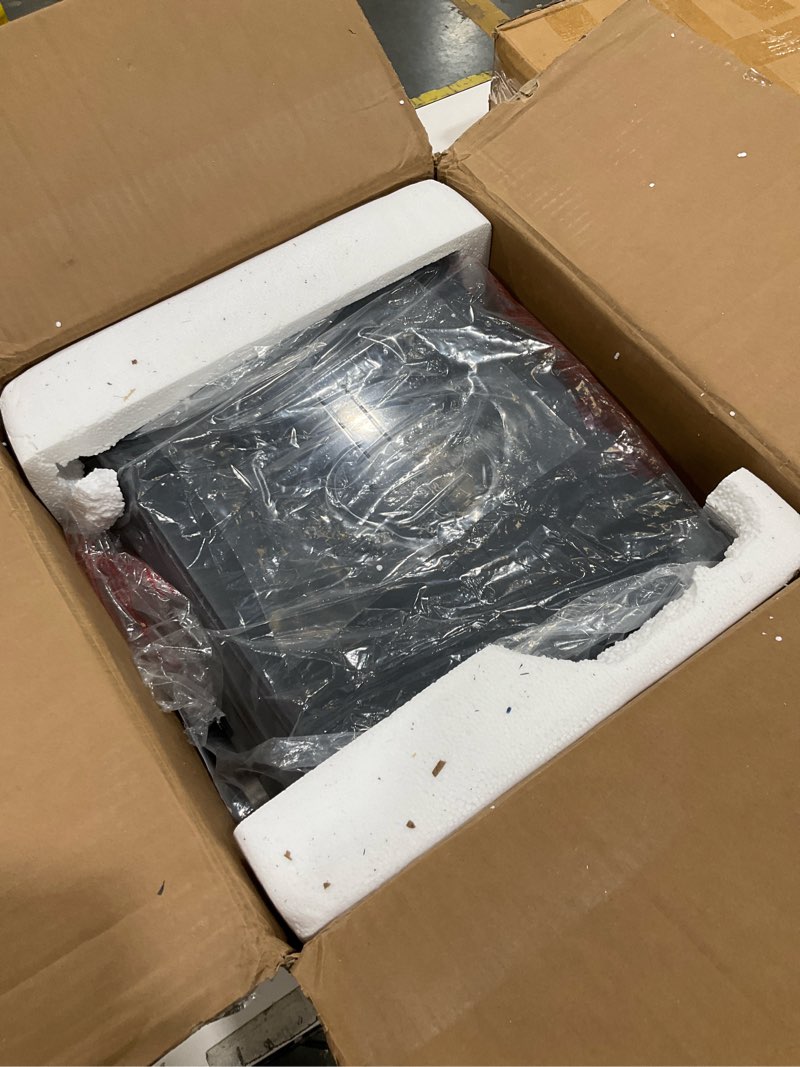 Condition photo showing As Is for LoopTone Vinyl Record Player 10 in 1 3 Speed Bluetooth Vintage Turntable CD Cassette Player AM/FM Radio USB Recorder Aux-in RCA Line-Out (Black-Grey)