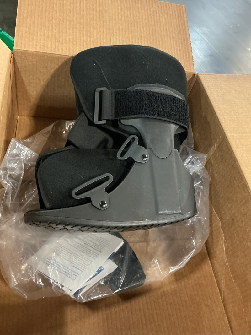 Condition photo showing As Is for United Ortho Short Air Cam Walker Fracture Boot, Small, Black Black Small Boot