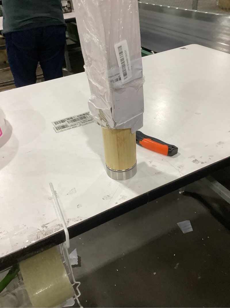 Natrual Bamboo, BPA-Free, Vacuum-Sealed Insulated, Hot-Cold Water Bottle Bamboo and Stainless Steel 