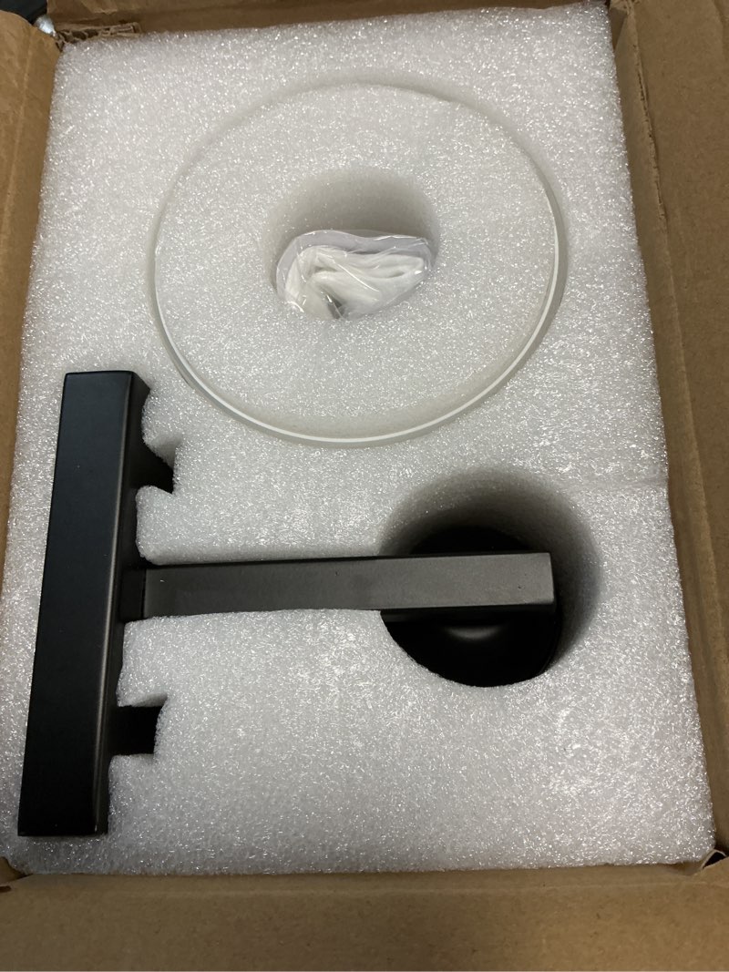 Condition photo showing Good Condition for Matte Black Milk Glass Wall Sconces, 1 Pack Hardwired Indoor Wall Light Fixtures for Living Room, Hallway, Bedroom, Ceramic E26 Sockets (Bulbs Not Included) Matte Black 1 Light