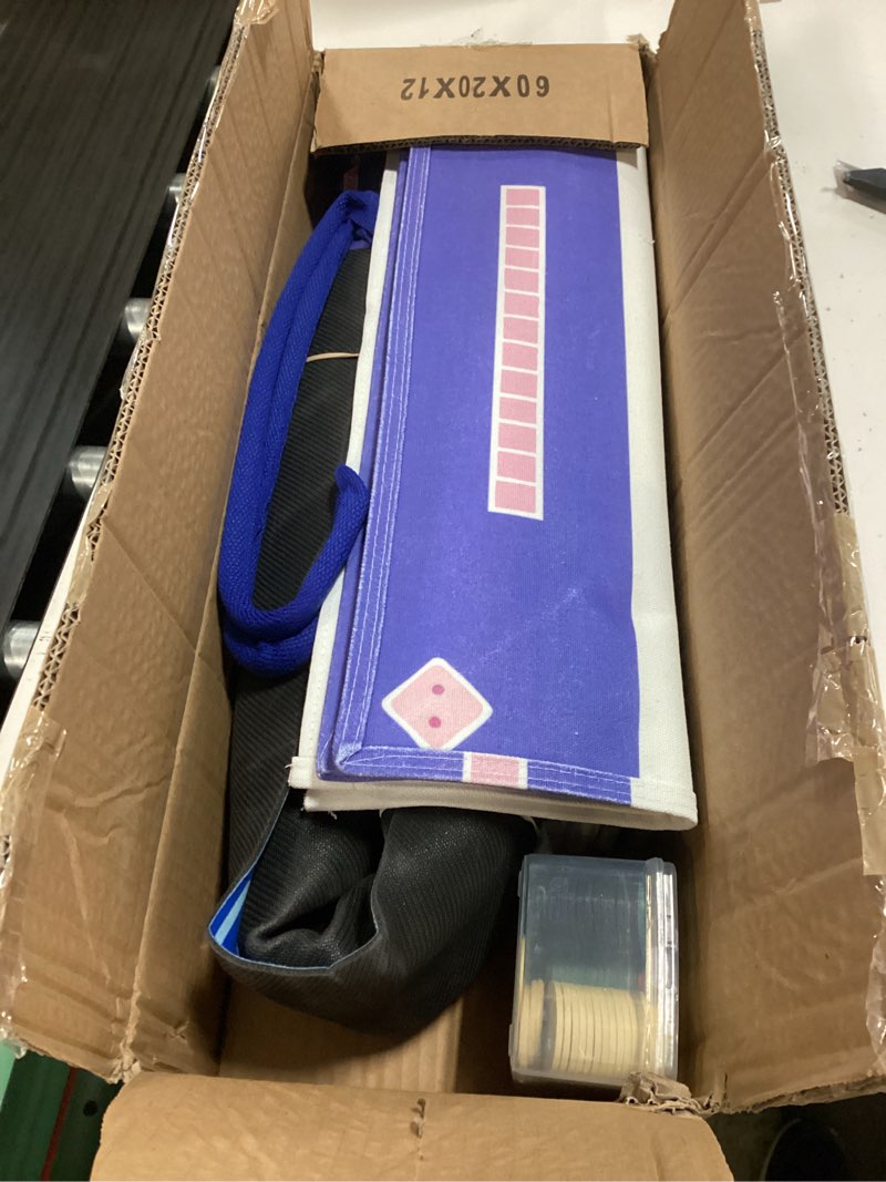 Condition photo showing Good Condition for american mahjong tiles set with noise reducing mat, 166 blue mahjong game with portable storage bags, 4 all-in-one color rack/pushers, scoring, plastic coins dices for adults & beginners