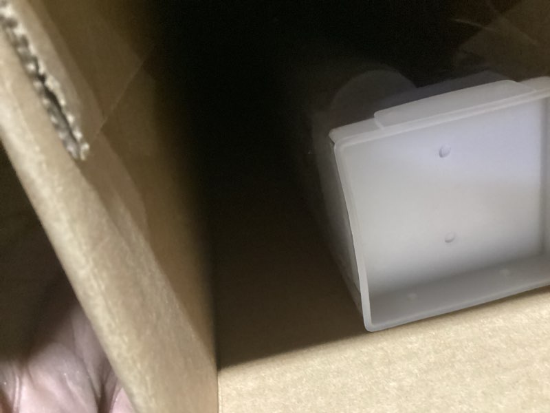 Condition photo showing As Is for SHADEMOON Cordless Blackout Window Roller Shades, Pull Down Spring System Indoor Blinds, Room Darkening Waterproof UV Blocking Thermal Insulated Fabric for Home Office (White,Width 26",Height 72") White 26"W x 72"H