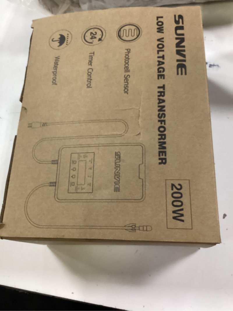 Condition photo showing New/Like New for sunvie 200w landscape lighting transformer outdoor low voltage landscape transformer with timer and photocell sensor waterproof 120v to 12v/14vac low voltage transformer for landscape garden lights