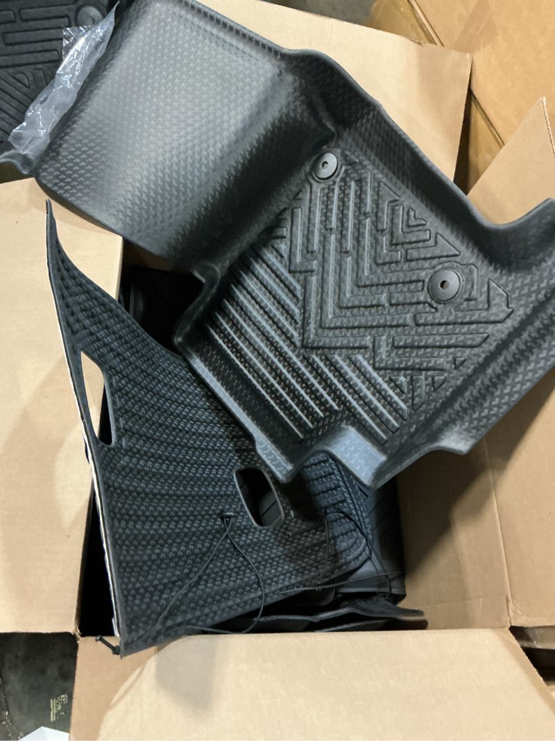 Condition photo showing As Is for ( Similar)RVNI TPE Rubber Front and Rear for 2018-2024 Jeep Wrangler JL 4-Door Floor Mats Set All-Weather Protection