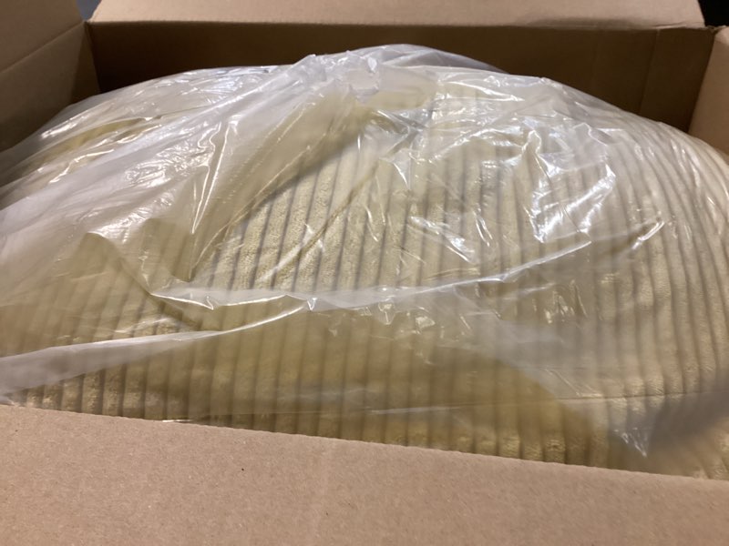 Condition photo showing Good Condition for Corduroy Large Dog Bed for Big Dogs, Soft Washable Pet Bed with Removable Cover, Orthopedic Foam Support, Non-Slip Bottom for Large Breed Dogs 39"x28" Yellow 39"L x 28"W x 4.7"Th