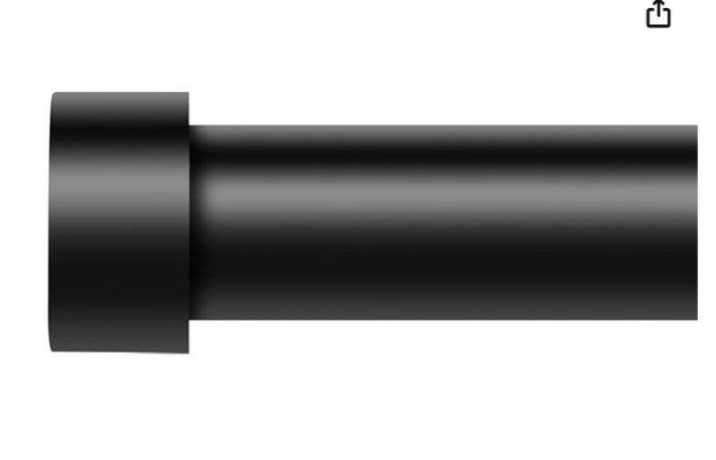  Similar Curtain Rods for Windows41 x 71 (4-7 Feet),Black 1'' Diameter Drapery Rods with End Cap Style Design,Modern Adjustable Heavy Duty Curtain Rod,Size16x 28