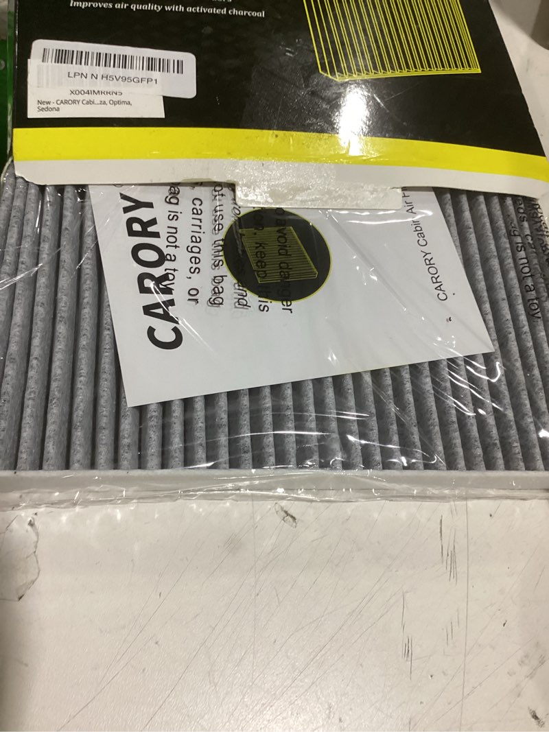 Condition photo showing Good Condition for cabin air filter w/activated carbon for chevy equinox 2010-2017, captiva sport 2012-2015, gmc terrain 2010-2017, hyundai santa fe 2013-2018, santa fe sport 2013-2018, kia sedona 2011-2021