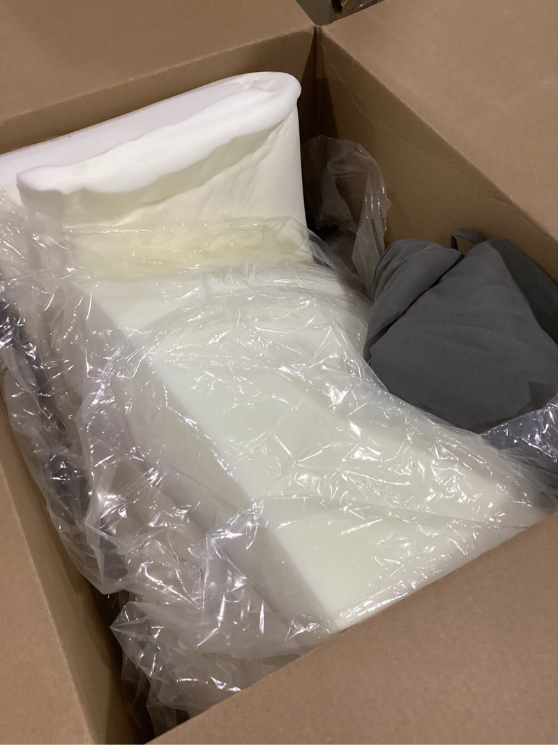 Condition photo showing Good Condition for idee-home Outdoor Cushions for Patio Furniture, Outdoor Seat Cushion, Waterproof Couch Hampton Bay Deep Seat Replacement Chair Cushions for Garden Lawn Backyard Deck, 24 x 26 Dark Grey Medium Grey 24 x 26 x 4 inch