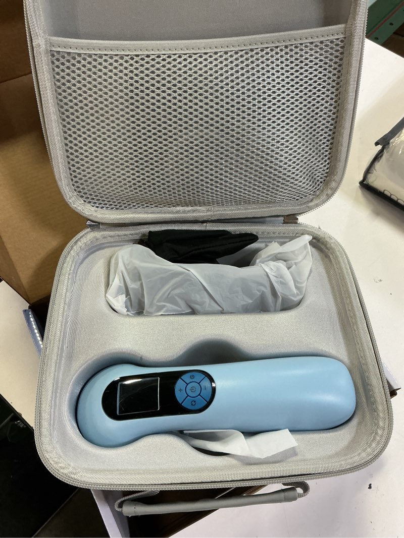Condition photo showing Good Condition for lllt cold laser therapy device with protective magnetic cover, 5 * 808nm & 10 * 650nm human/vet handheld infrared red light therapy, pet dogs treatment device for muscle pain relief & improve healing blue