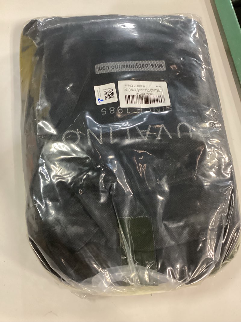 Condition photo showing New/Like New for RUVALINO Diaper Bag Backpack, Multifunction Travel Baby Diaper Bag with Changing Pad, Insulated Bottle Holders & Pacifier Case, Large Capacity,Waterproof, Iron Gray Classic Iron Grey Faux Leather