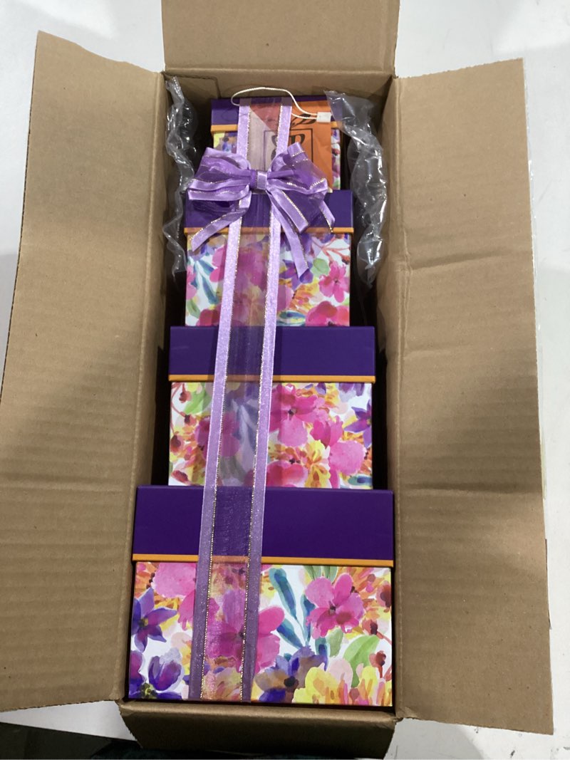 Condition photo showing Good Condition for Broadway Basketeers Gift Basket Tower Snack Gifts for Women, Men, Families, College – Delivery for Birthday, Appreciation, Thank You, Get Well Soon Care Package Floral