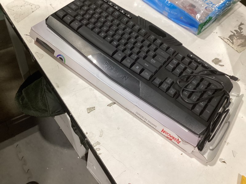 Condition photo showing Good Condition for Redragon K503 Wireless Gaming Keyboard, 3-Mode (2.4G/BT/USB), RGB LED Backlit, Multimedia Keys, Fully Programmable Silent Membrane Keyboard with Wrist Rest for Windows PC Games (Black) K503KS Black