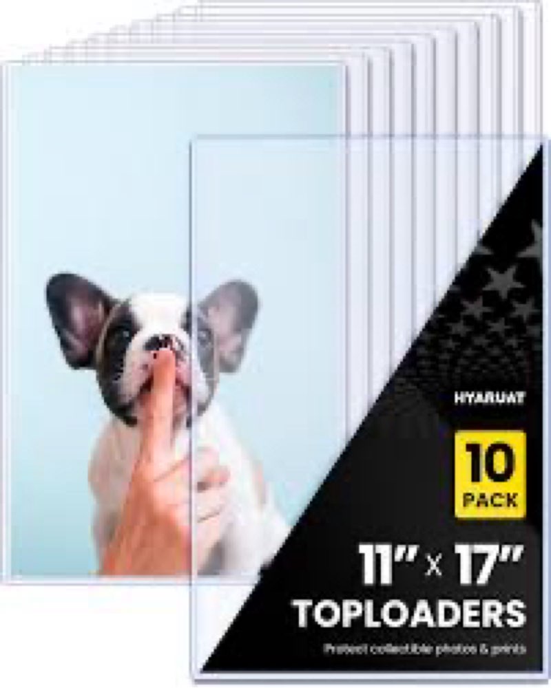 HYARUAT 11 x 17 Rigid Clear Toploaders - Durable PVC Document Protectors, Plastic Sleeves for Photos