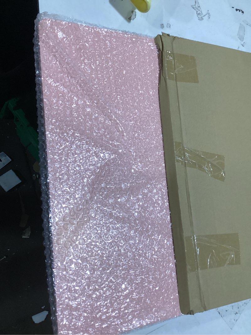 Condition photo showing As Is for maxdot pink dog crate topper wood countertop for 24 inch dog cage, pink crate topper durable decorative pet kennel top for pet cage(wood cover only)