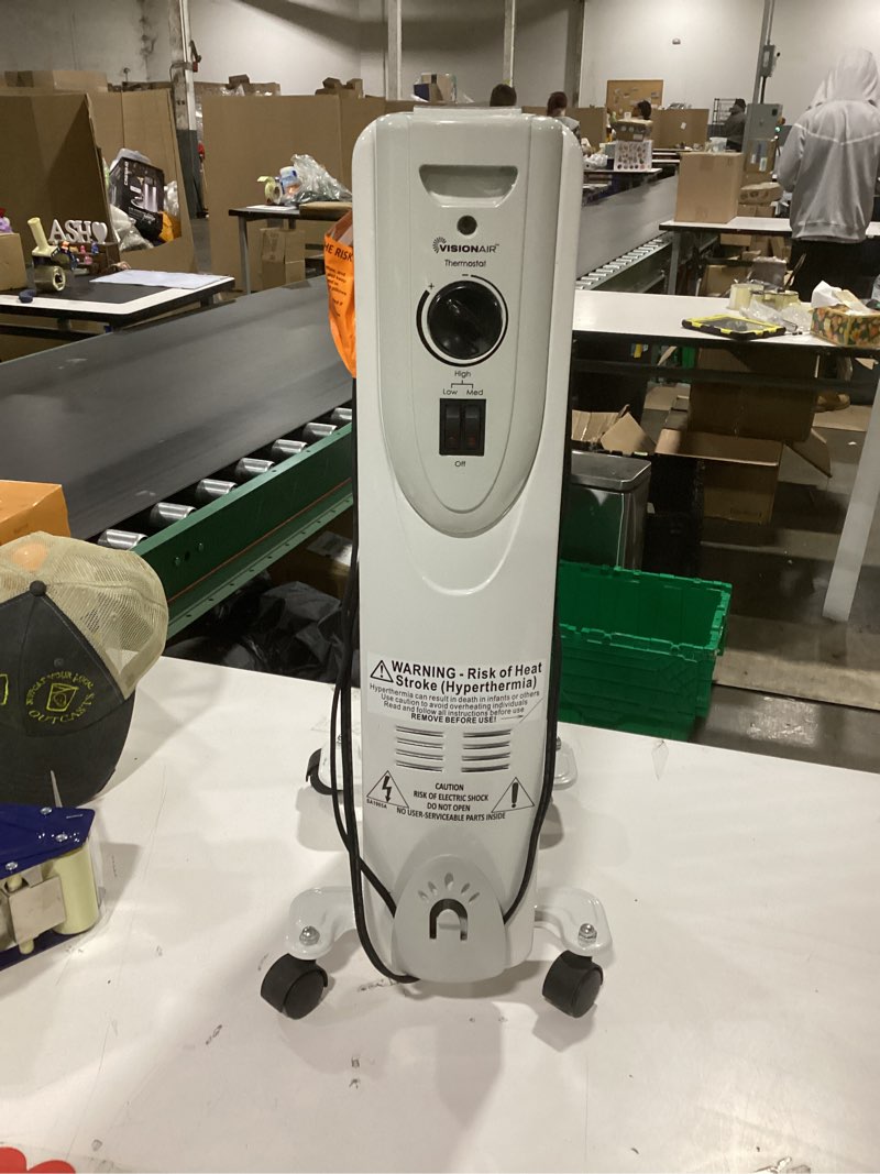 Condition photo showing Good Condition for visionair oil-filled radiant electric heater 1500 -watt oil-filled radiant tower indoor electric space