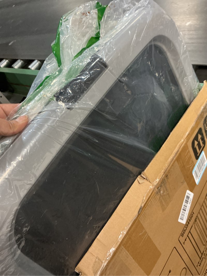 Condition photo showing Good Condition for IRIS USA Pee Pad Holder - for Regular Sized Dog and Puppy Pee Pads, Secured Latches, Non-Skid Feet, High Polish Finish for Easy Cleaning, Leak Protection, Fits 22"x22" Pad or Larger, Black/Gray