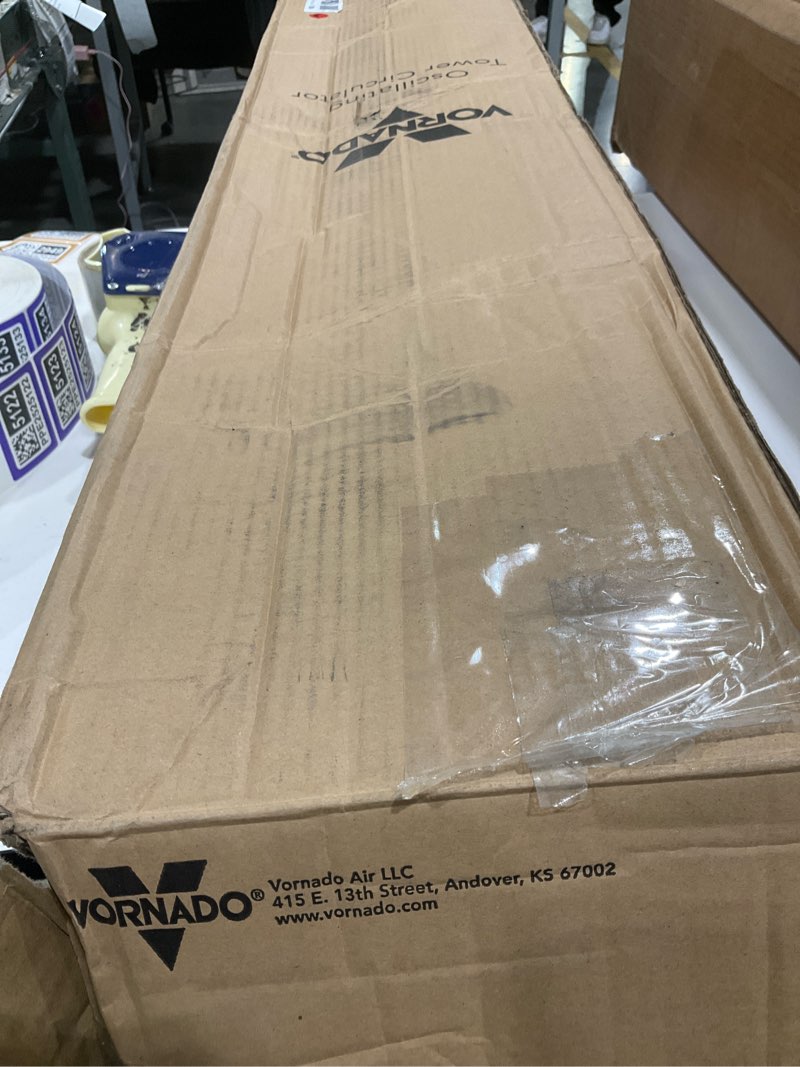 Condition photo showing As Is for Vornado OSC84 41" Whole Room Oscillating Tower Fan, Remote Control, 70-Degree Oscillation, Quiet Operation, 4 Speed Settings, 8-Hour Timer, Powerful Air Circulation, Black