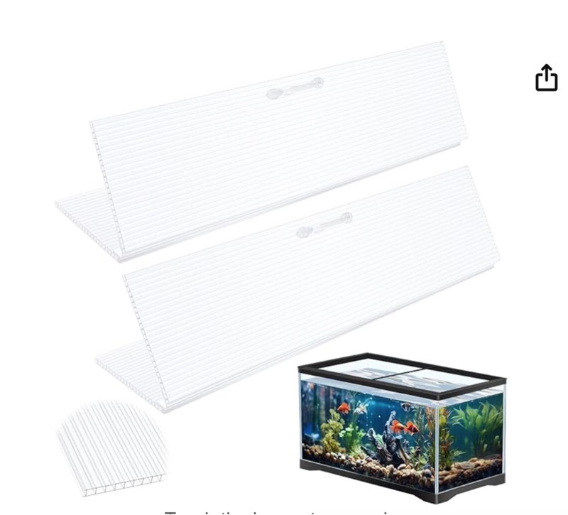 sieral 2 pcs clear aquarium canopy set polycarbonate greenhouse panels 22.95 x 11.5 x 0.24 inch for 