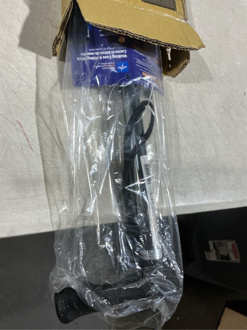 Condition photo showing Good Condition for medline 2 in 1 walking cane & hiking stick, two angle, iron grey, aluminum