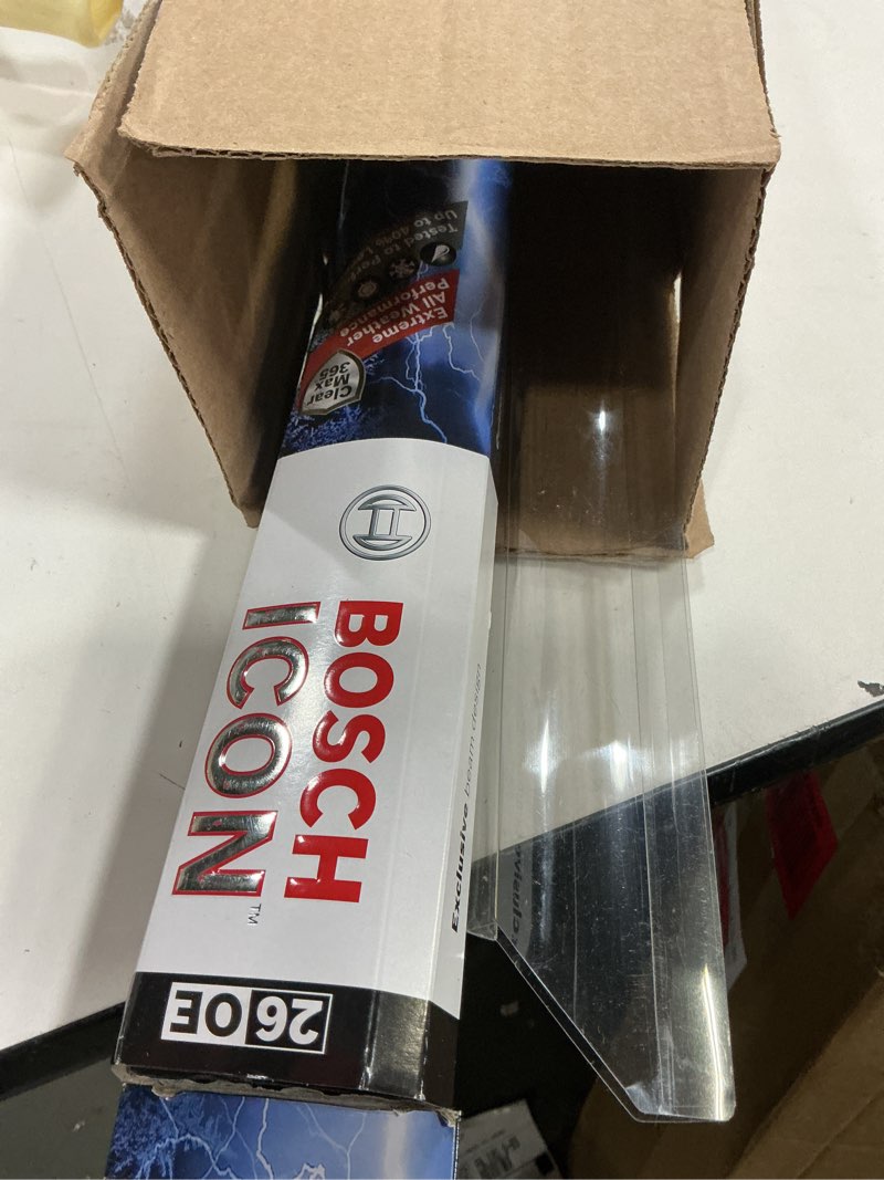 Condition photo showing As Is for bosch 26oe icon premium beam wiper blade; 26" - single