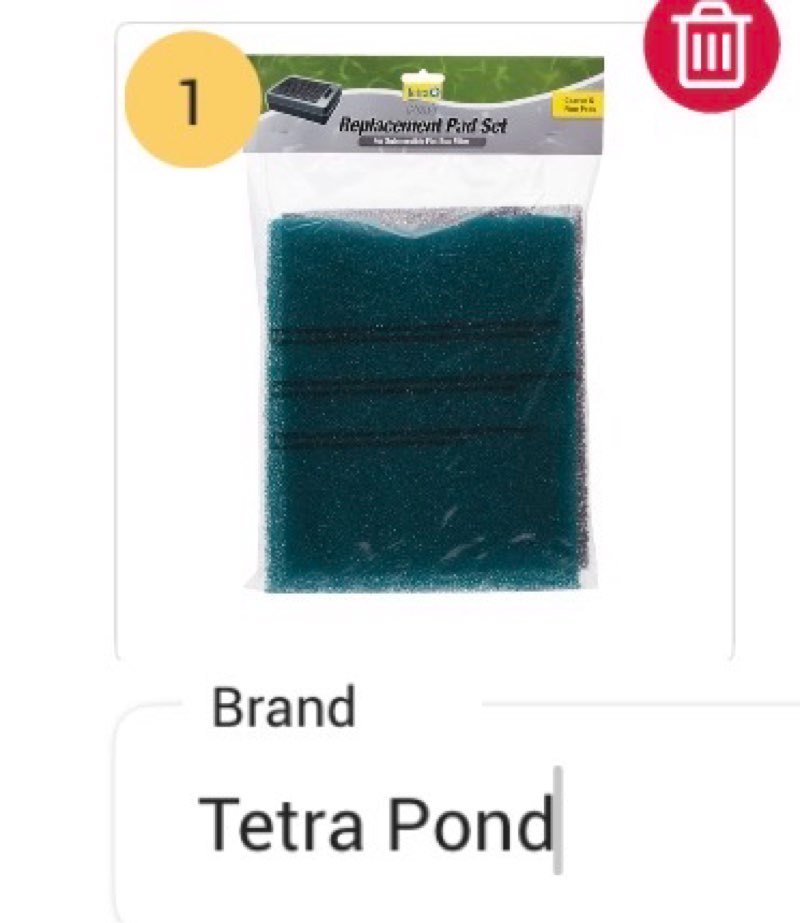 (case pack of 6) Tetra Pond Replacement Pad Set for Submersible Flat Box Filters