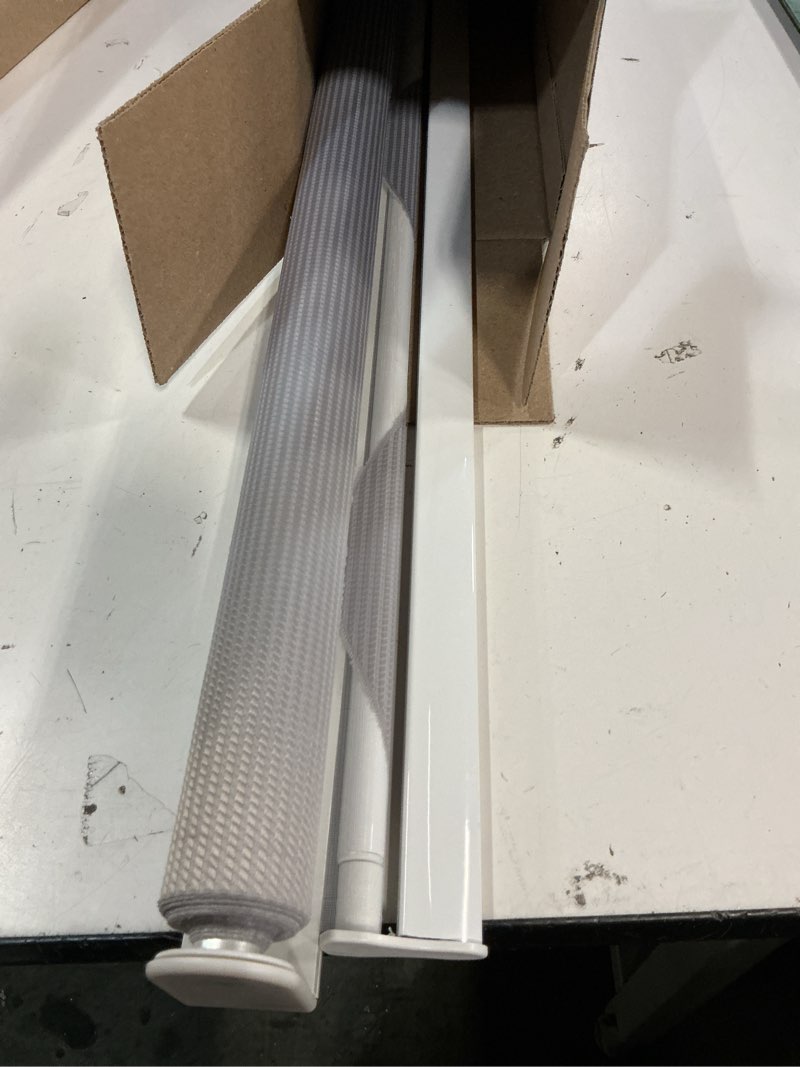 Condition photo showing Good Condition for lazblinds no drill cordless zebra blinds for indoor windows, dual layer light control roller shades for day and night, light filtering sheer shades for home, 33" w x 72" h, stone grey stone grey 33" w × 72" h