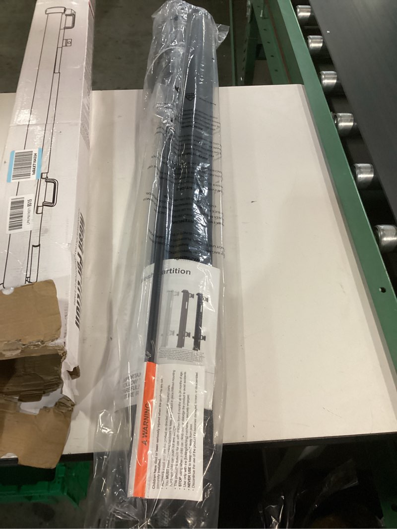 Condition photo showing New/Like New for (similar) retractable gate for stairs – 39” height, expands up to 55” width – safety gate for dogs & pets – easy install, secure closure, gray mesh design for indoor & outdoor use 33x55 inch black