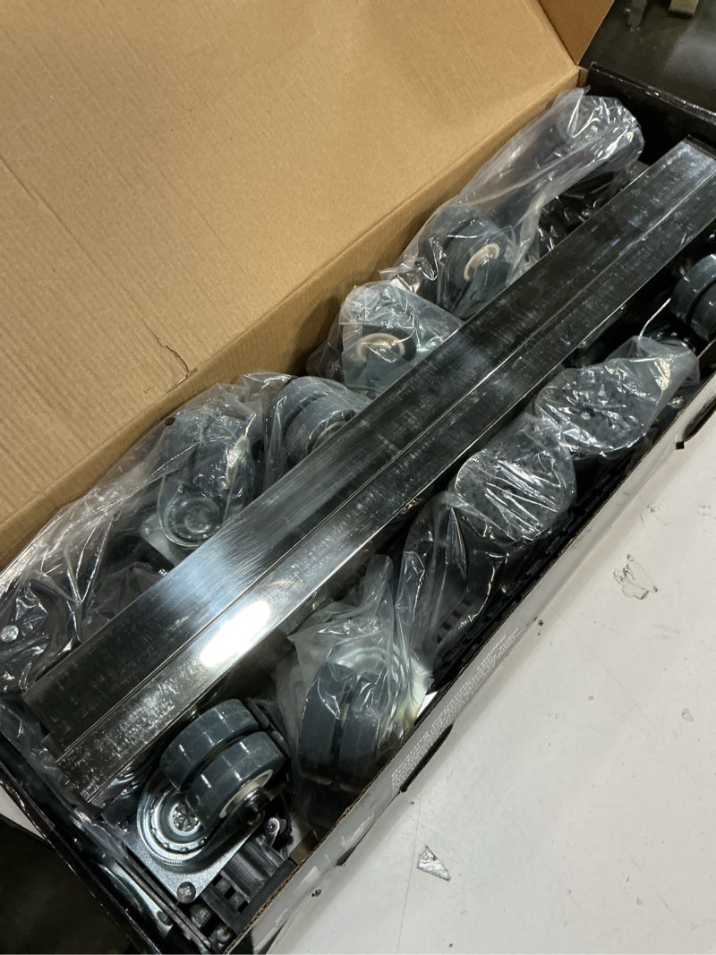 Condition photo showing Good Condition for Upgrade Fridge Stand Mobile Base with 8 Locking Wheels and 4 Strong Feet 27.5”-35.4” Adjustable Furniture Dolly for Washer Dryer Washing Machine Stand Pedestal, Refrigerator Stand (Black)