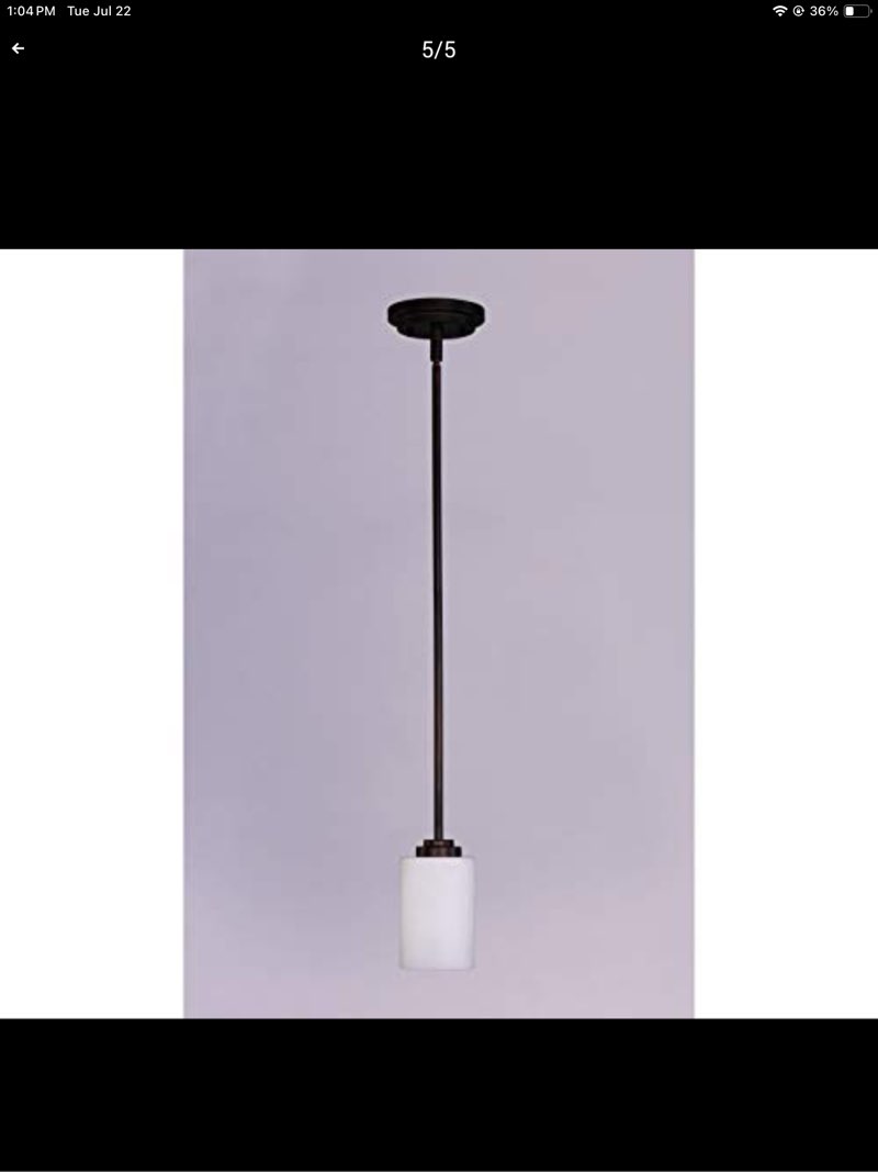 Deven - 1 Light Pendant in Modern Style-7.5 Inches Tall and 4 Inches Wide-Oil Rubbed Bronze Finish