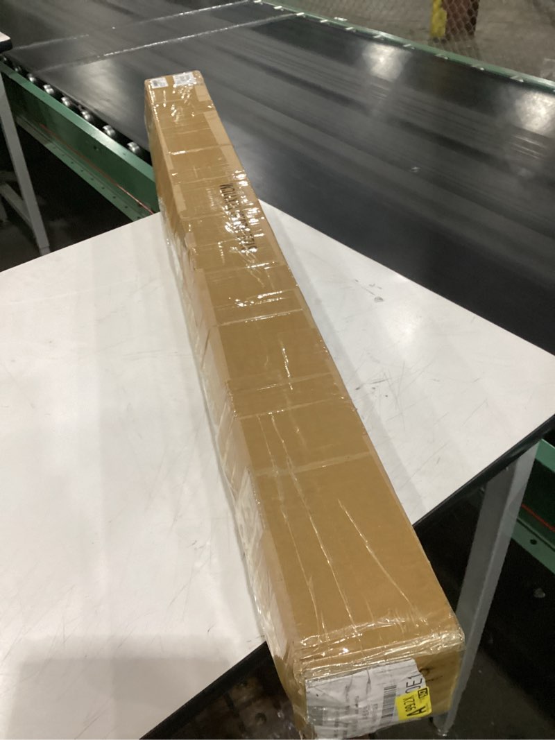 Condition photo showing As Is for weysat 1 set 94.5in x 47.2 in mdf board and batten wall panel kit premade wainscoting panels decorative wall molding trim slats paintable accent kit for diy home bedroom living room decor 1 94.5"l x 47.2"w