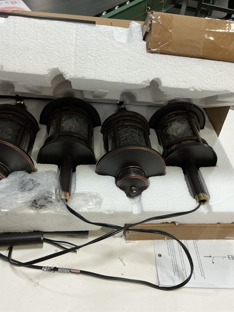 Condition photo showing Good Condition for edishine low voltage landscape lighting, 3.4w 155lm 12v 3000k wired pathway lights, outdoor waterproof electric landscape path lights, 50,000h led for yard, garden, driveway, 4 pack