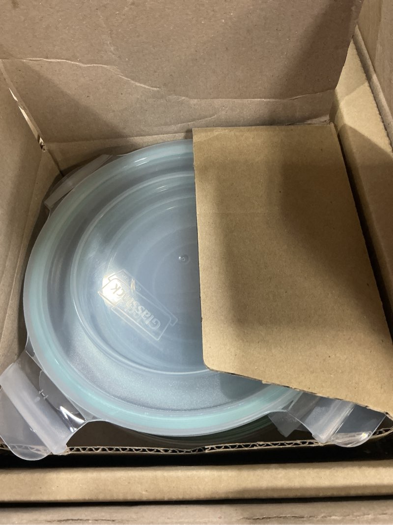 Condition photo showing New/Like New for glasslock tempered glass food storage containers with locking lids, 16 piece set