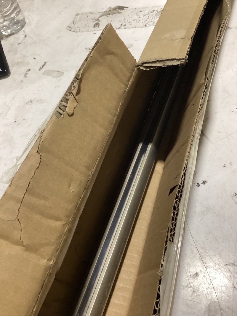 Condition photo showing As Is for single curtain track wall mounted, silent roman rod for windows, heavy duty curtain rail system with aluminum bracket, for room divider living room bedroom hospital (champagne, 1.1m(3.6ft) 1.1m(3.6ft) champagne