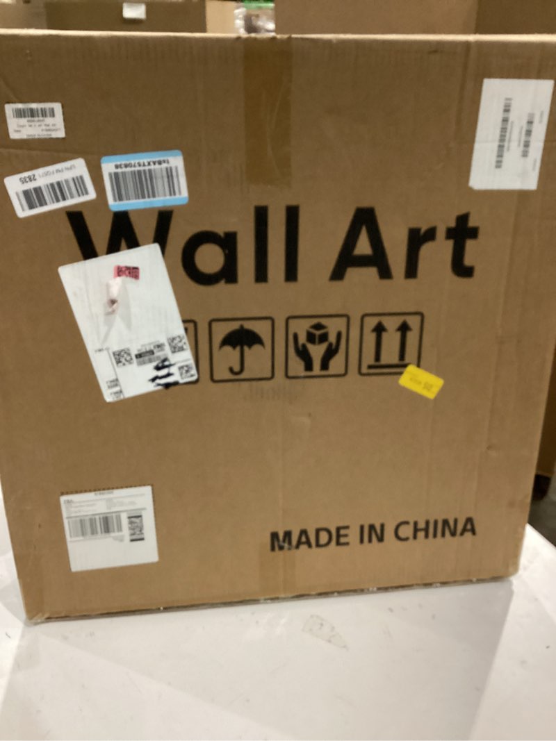 Condition photo showing Good Condition for Framed Neutral Abstract Wall Art for Living Room, 4 Piece Earth Tone Modern Art Prints Paintings Artwork for Walls, Minimalist Brown Abstract Pictures for Hallway Dining Room Bedroom Office Wall Decor Earth Tone Abstract