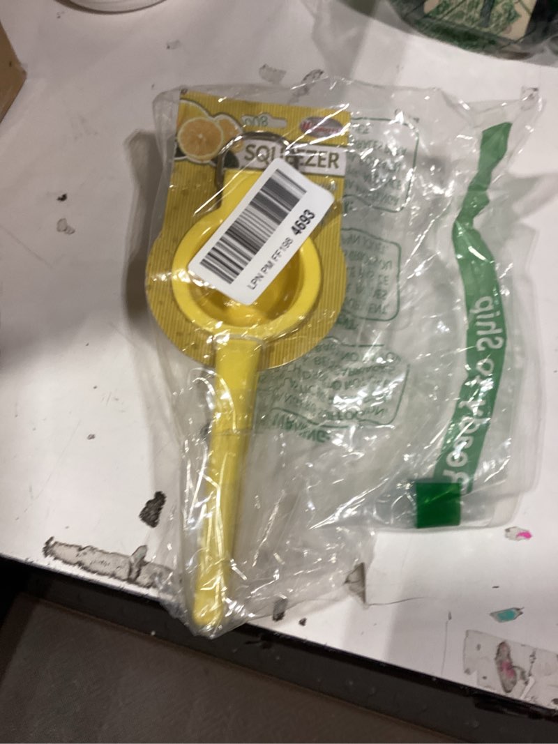 Condition photo showing New/Like New for manual juicer citrus lemon squeezer, fruit juicer lime press metal, professional hand juicer kitchen tool(yellow?