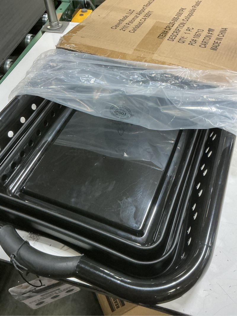 Condition photo showing Good Condition for clevermade collapsible laundry baskets - 39l foldable large collapsible laundry basket with handles for space saving storage, black, 1 pack black 1 pack