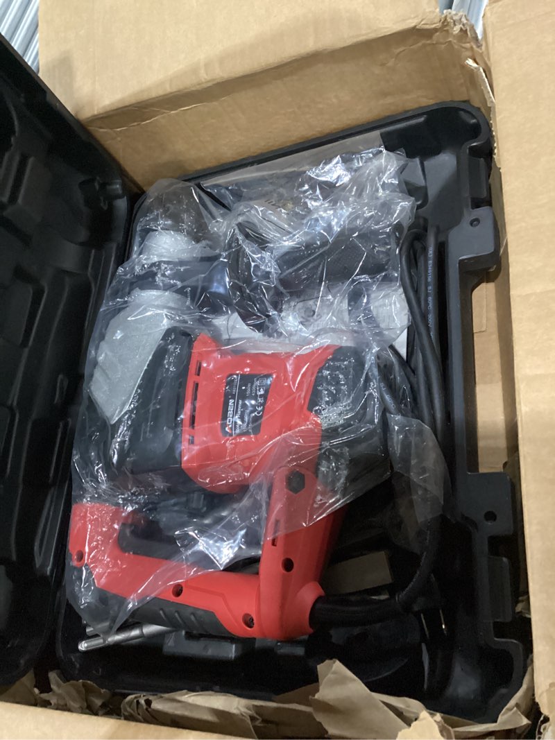 Condition photo showing Good Condition for aoben rotary hammer drill with vibration control and safety clutch,13 amp heavy duty 1-1/4 inch sds-plus demolition hammer for concrete-including 3 drill bits,flat/point chisels. 13-amp