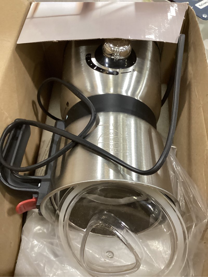 Condition photo showing New/Like New for Spice Grinder Electric,Herb Nut Grinder for Kitchen, Detachable Espresso Grinders with Stainless Steel Blades, Filter and Brush, 500w Dry and Wet Grain Mill for Coffee, Rice, Bean, Seasoning (Black)