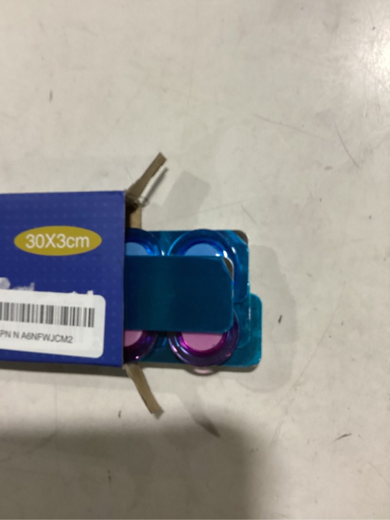 Condition photo showing New/Like New for Wukong 4 Pack | 30x3cm(11.81 x 1.18) Magnetic Stainless Silver Boards Strips, Adhesive Backing Bulletin Bar Board, Memo Board with 16Pcs Colorful Magnets for Office, Home, Photo Wall, Document 4P Silver